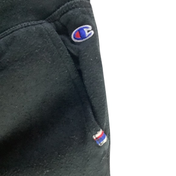 Champion Women Black Athletic Jogger Sweatpants Size L C Logo Drawstring - Picture 8 of 16